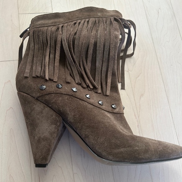 Fringe Suede Ankle Bootie - Picture 6 of 13